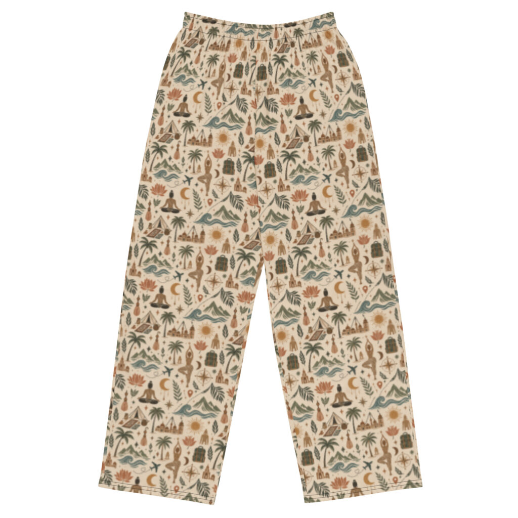 All-over print unisex wide-leg yoga pants