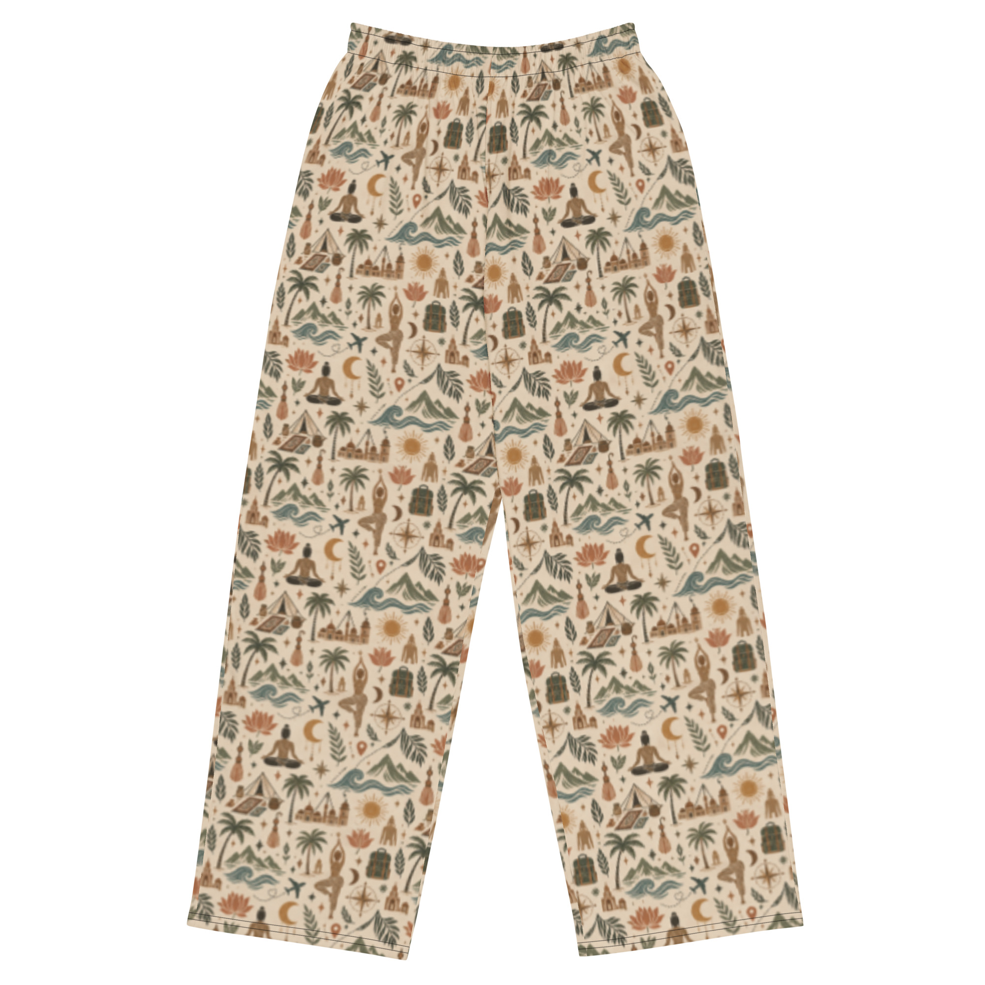 All-over print unisex wide-leg yoga pants