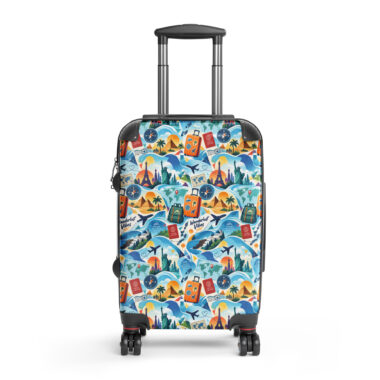 Wanderlust Vibes Hardshell Suitcase – 360° Spinner Travel Luggage with Built-In Lock